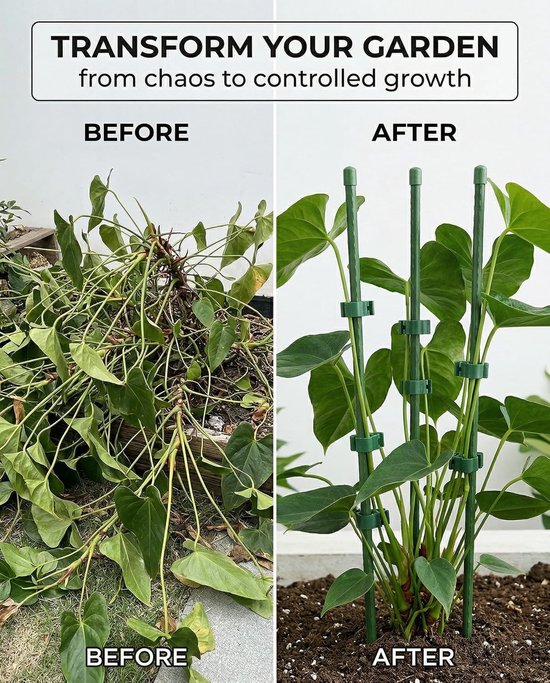 Set van 20 360° Scharnierverbindingen voor Plantsteun Clips met 16mm voor Tuinplanten en Bloemen — afbeelding 3