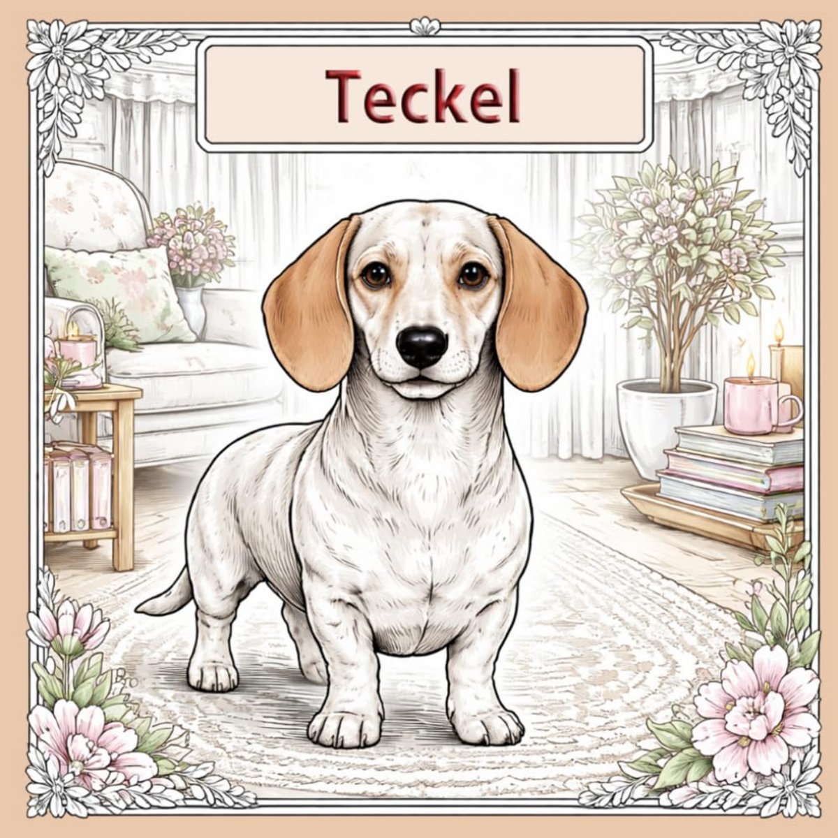 Teckels Vibes – Kleurboek voor alle leeftijden: Gedetailleerde en ontspannende kleurplaten met teckels – thuis, natuur, mandala’s en creatieve ontwerpen voor kinderen en volwassenen
