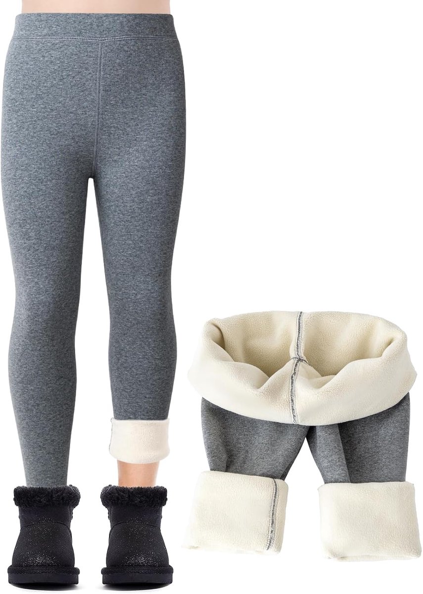 Thermolegging voor Meisjes Gevoerde Legging met Fleece Winter Lange Thermische Broek voor Kinderen Verdikt Warm Ondoorzichtig Elastisch