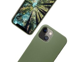 eplanita Eco Telefoonhoes, compatibel met iPhone 15, plantenvezel, valbescherming, duurzaam en duurzaam (voor iPhone 15, kaki)
