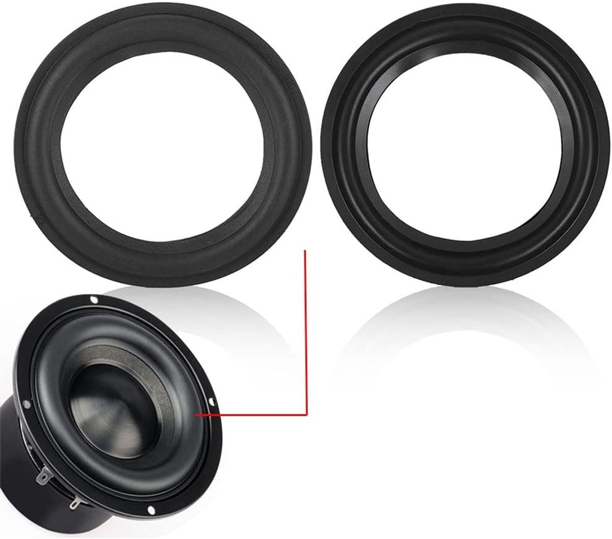 Foam Speaker Edge Surround Reparatie voor 5'' en 4'' Subwoofers en Woofers - Vervangende Onderdelen voor Geluidskwaliteit en Duurzaamheid