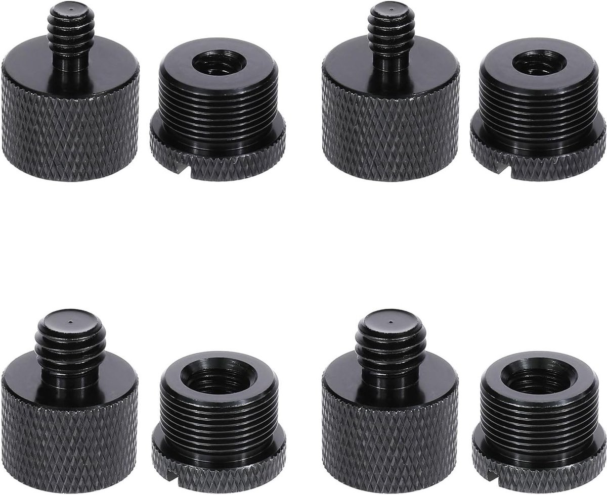 8-delige Microfoon Tripod Adapter Set, Draadadapter voor Microfoons, 5/8 naar 3/8 en 1/4 naar 5/8 Adapter voor Statieven en Geluidsapparatuur