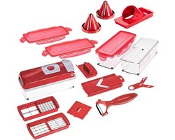 Nicer Dicer Smart Snij- en raspsysteem, 16-delige set, juliene-snijder, actieprijs