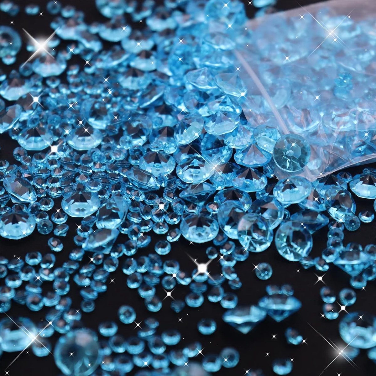 4200 stuks decoratieve diamanten blauw decoratieve stenen glitter decoratieve diamanten diamanten bruiloft plastic diamanten diamantkristallen transparant acryl kristallen tafeldecoratie strass