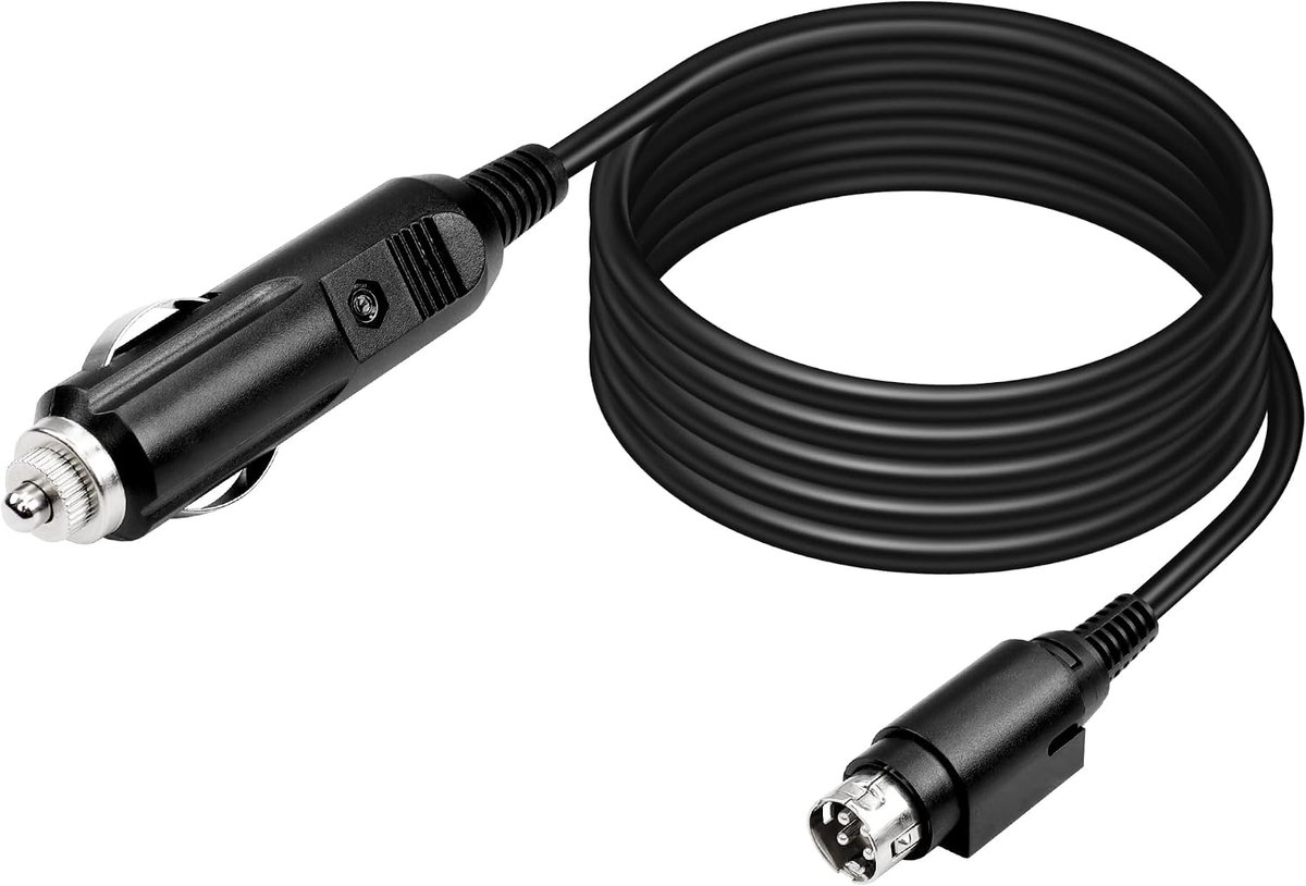 2 m 12V DC 18AWG Autolader Auto Voedingskabel, Sigarettenaansteker Male naar 4-Pin Mini Din Male Kabel voor DVD, LCD TV, Auto DVR, Camera