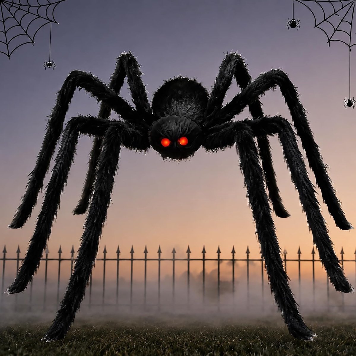 Halloween-spinnendecoratie, 200 cm