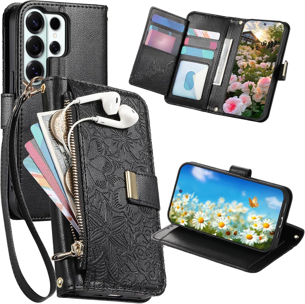 Hoesje voor Samsung S26 Ultra met Polsband HYY Zwart