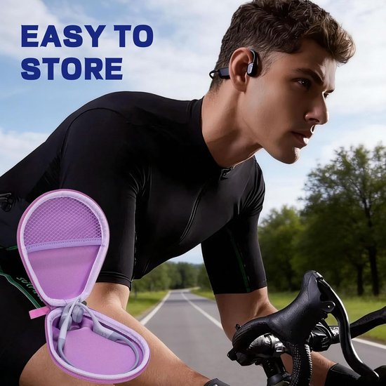 Bone Conduction Headphones Case, compatibel met OpenRun Pro 2, OpenSwim en andere (Paars), Hardcase voor botgeleiding koptelefoons — afbeelding 5