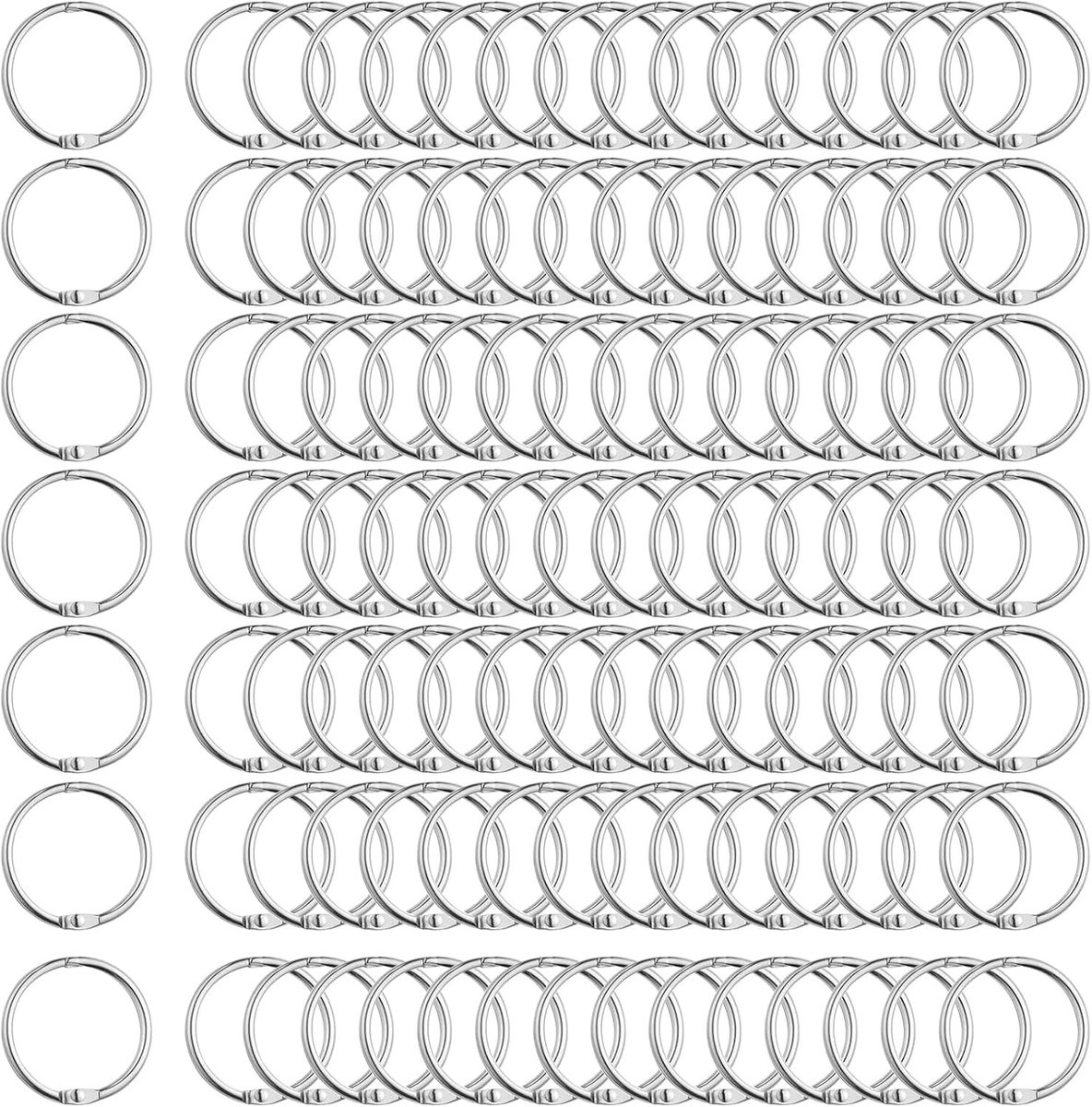120 Stuks Binder Ringen 15mm Metalen Ring voor Losse Bladen, Scrapbook, Notitieboek en Indexkaarten
