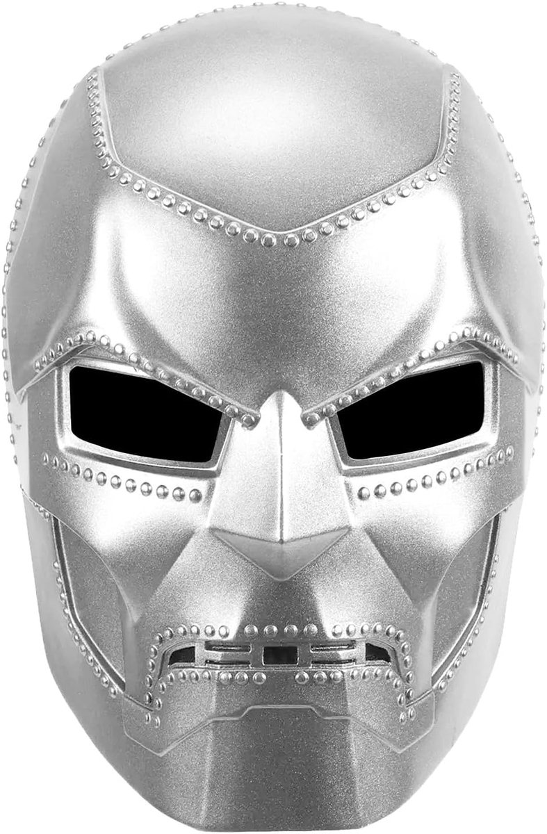 Destruction masker Superschurk zilver Halloween masker kostuum