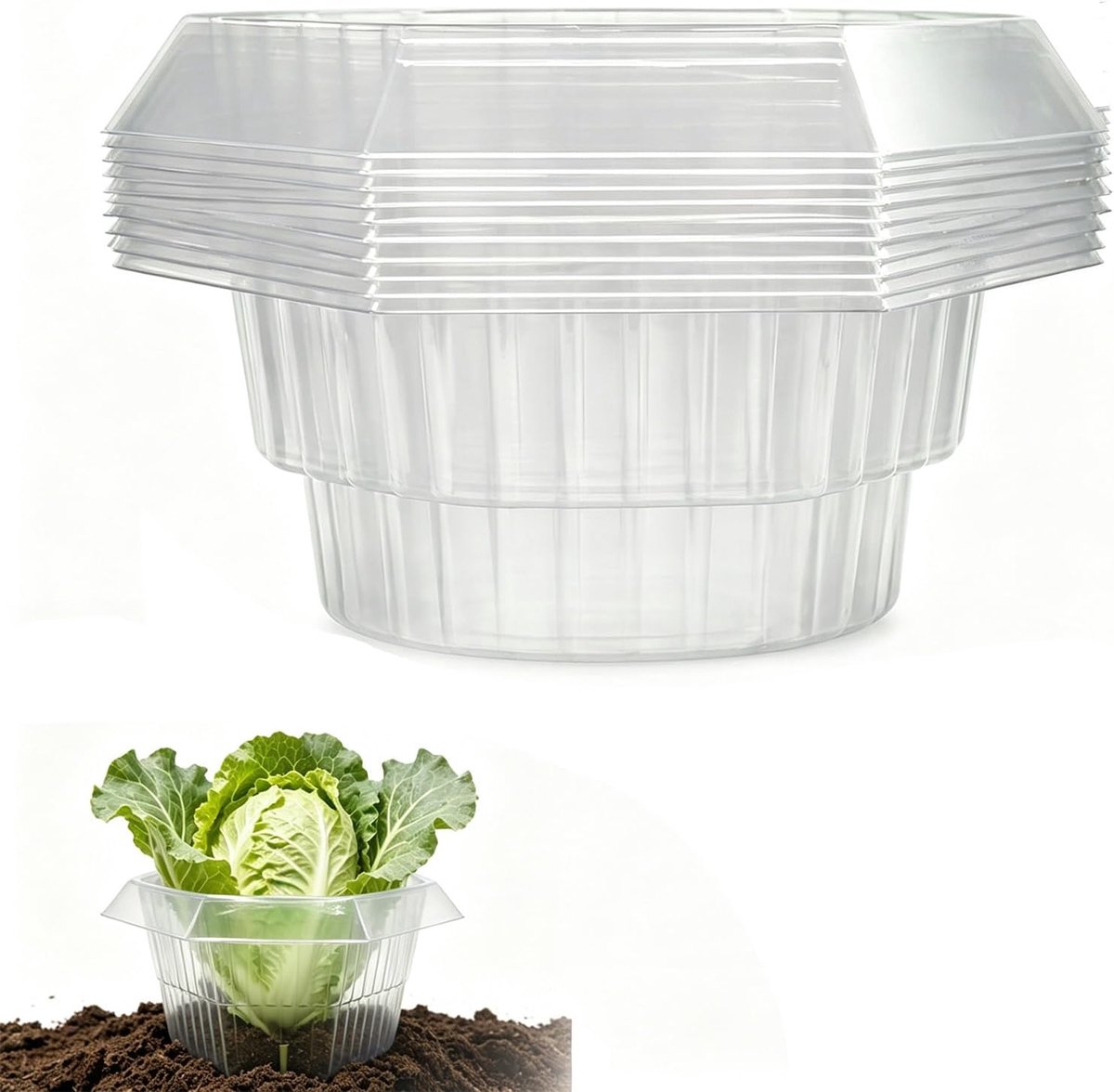 10 stuks, stabiel slakkenhek, slakkenbescherming van kunststof voor verhoogd bloembed, tuin, herbruikbare slakkenbeschermring, slakkenafweer voor salade, kool en jonge planten