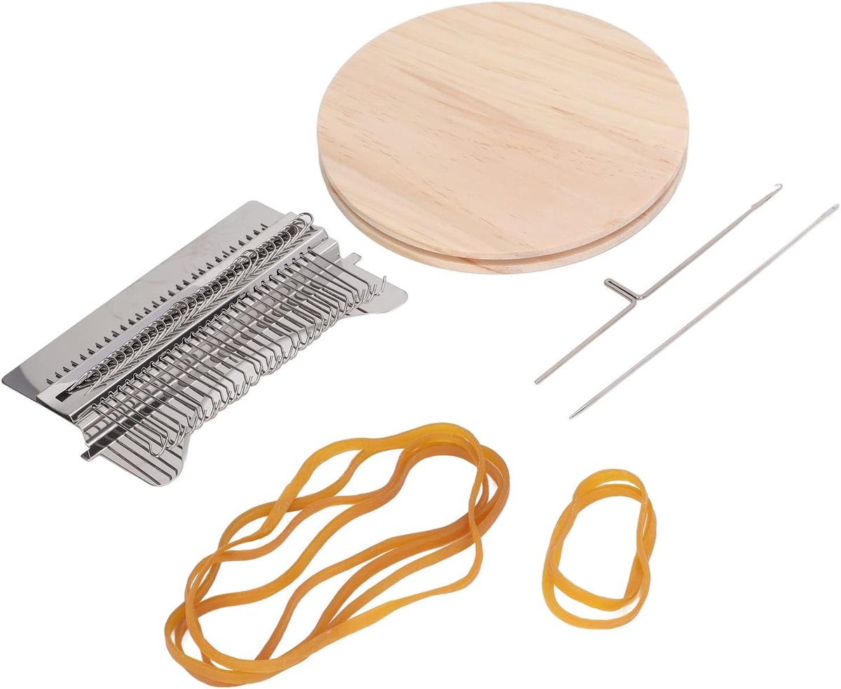 28 Pins Speedweve Style Stopweefgetouw, Kleine Handmatige Stopweefgetouw Kit Weave Tool voor Doe-het-zelf Kunstzinnige Patronen, Reparatiestoffen, ideeën