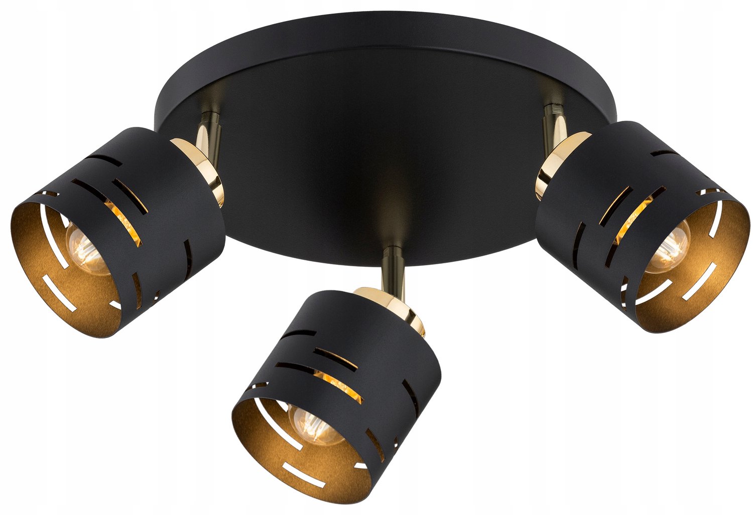 Moderne Plafondlamp Vox met Verstelbare Kappen - Zwart Metaal