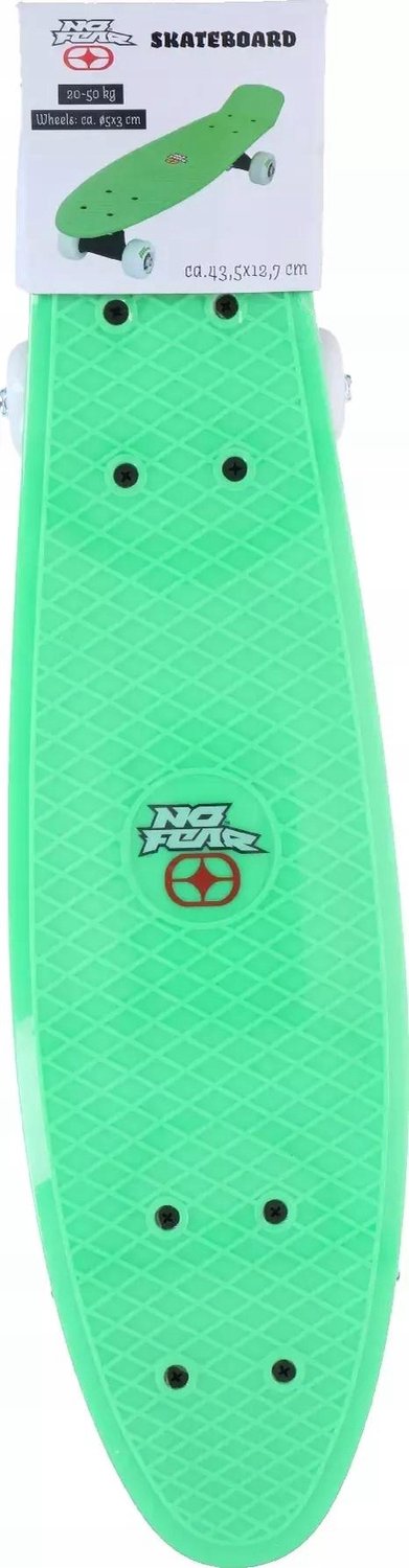 Eddy Toys Kinder Skateboard Fisc 57cm PP Kunststof ABEC-5 Lagers Groen
