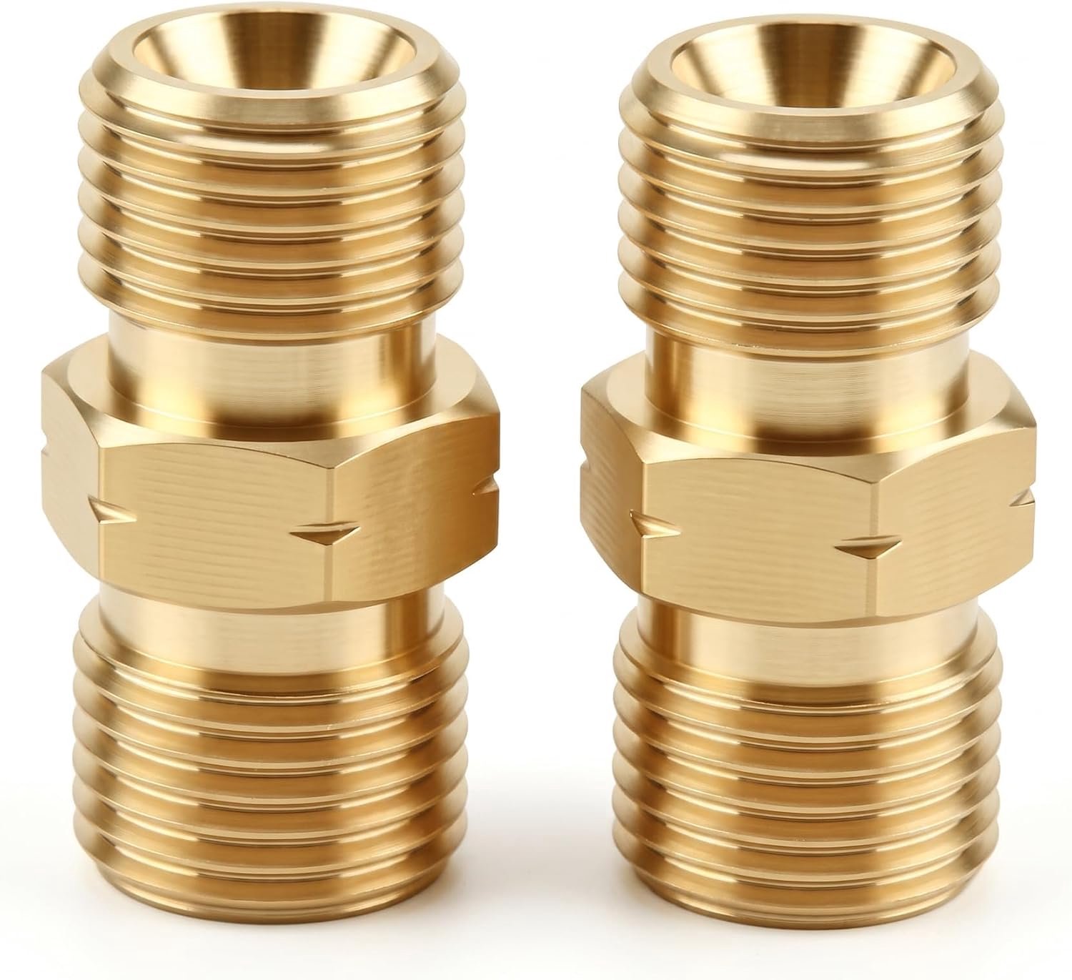 Gasslang Koppeling 1/4 Inch Linkse Draad Dubbele Nippel 2 Stuks