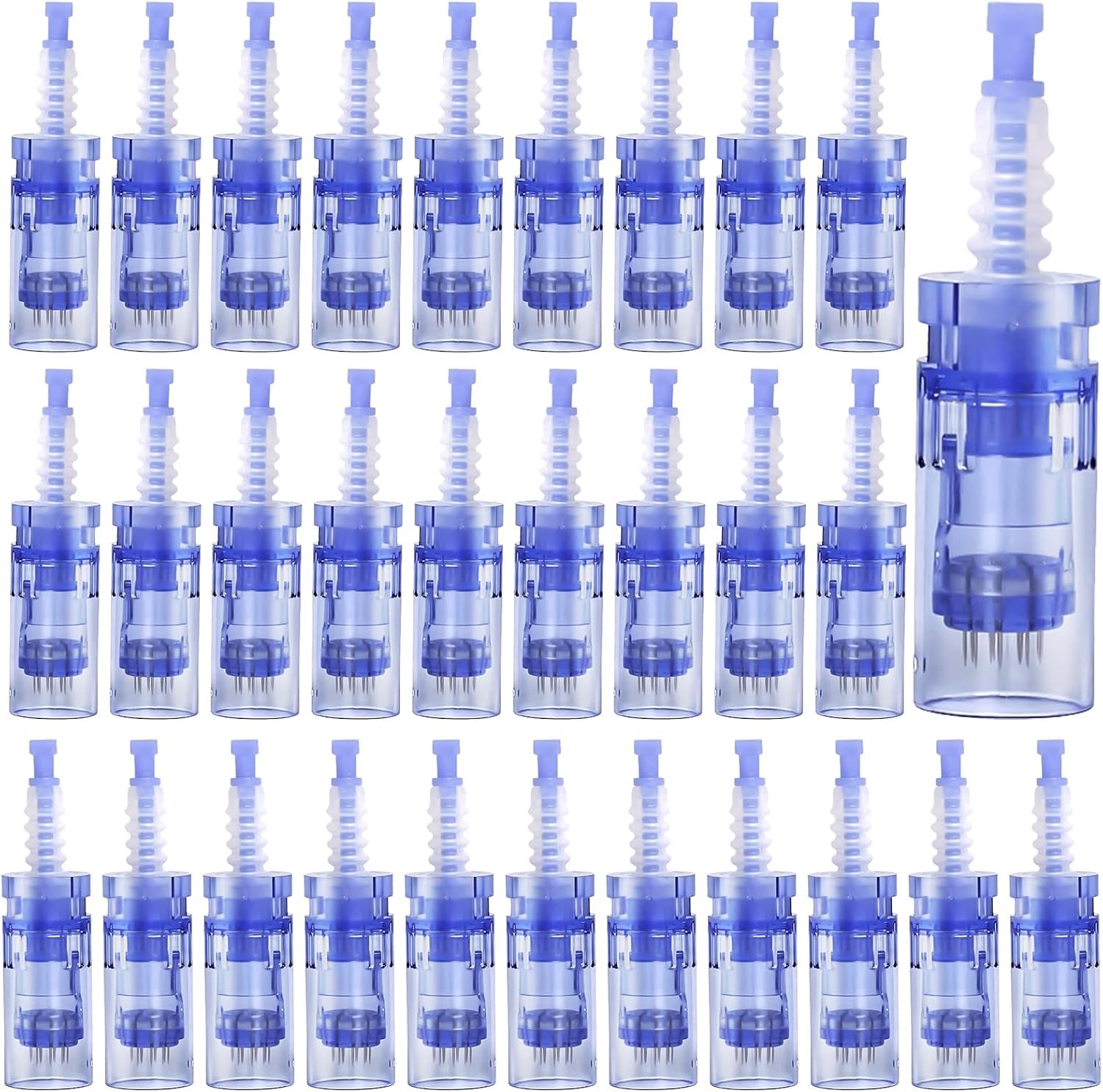 30 stuks 12 pins reservenaalden Derma Pen Micronago Micro Electric Dermapen voor het verwijderen van acne, littekens en rimpels