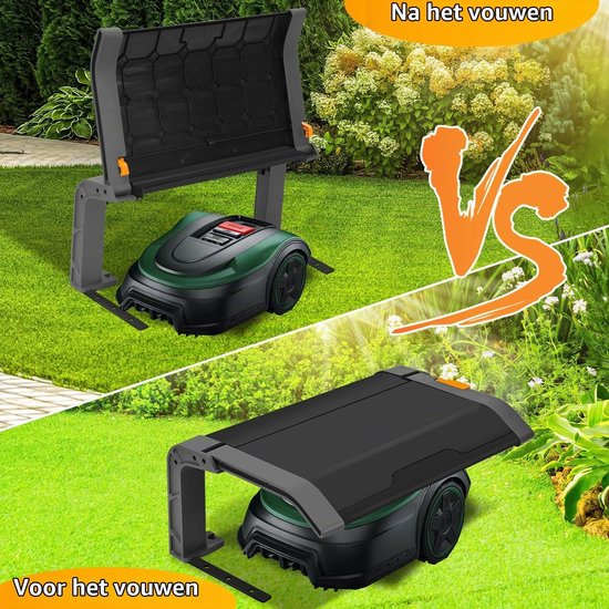 Robotmaaier, garage voor robotmaaier, inklapbare overkapping voor grasmaaiers, gazonrobot, garage voor tuin, weerbestendig, UV-bescherming, incl. montagemateriaal — afbeelding 2