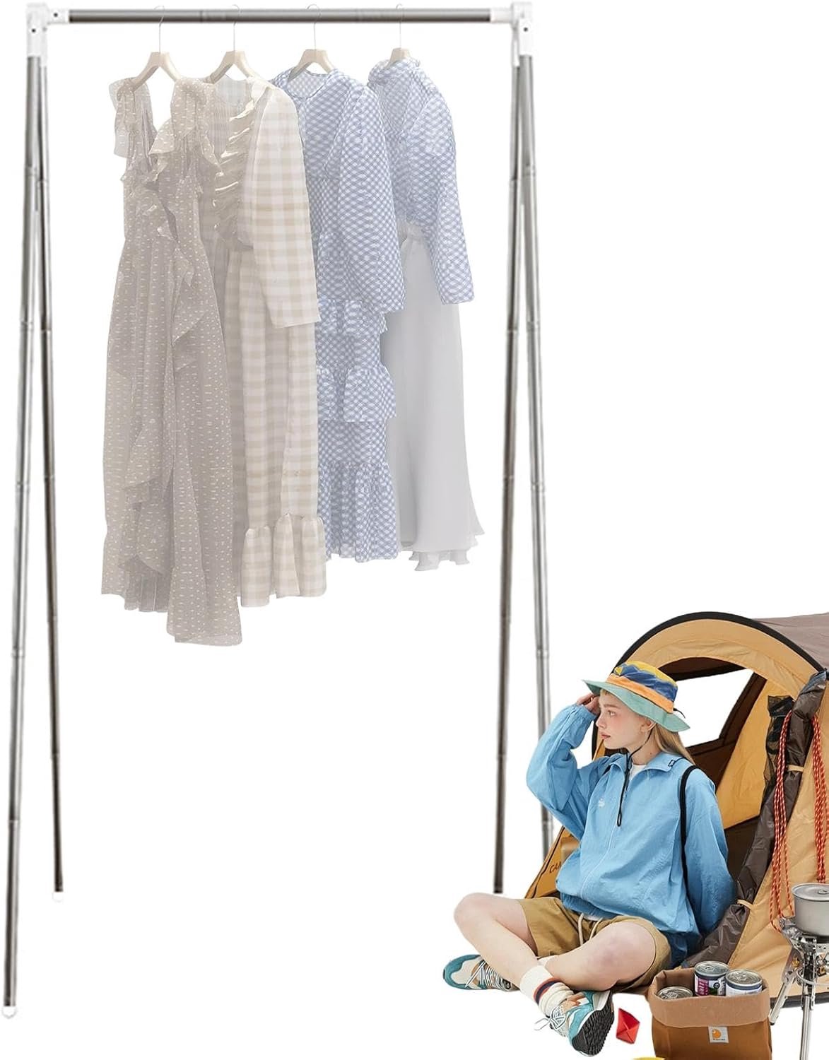 Borstplanten voor kleding, intrekbare wasdroger, roestvrij