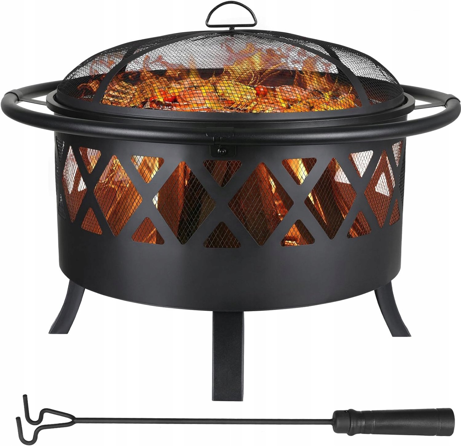 Merkloos Tuinhaard met Grillrooster en Deksel Ø81cm