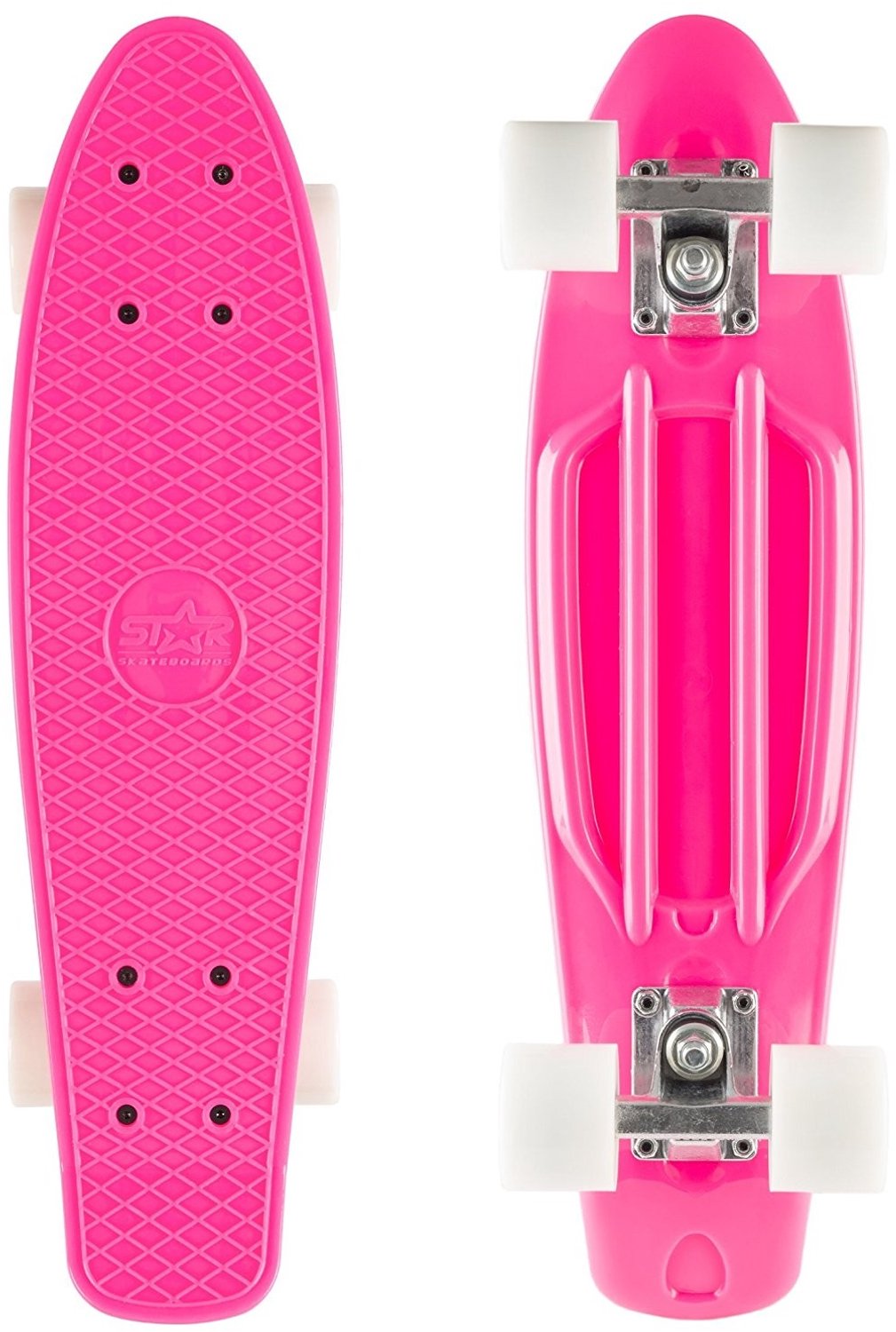 BikeStar Retro Cruiser Skateboard ABEC7 100kg Roze