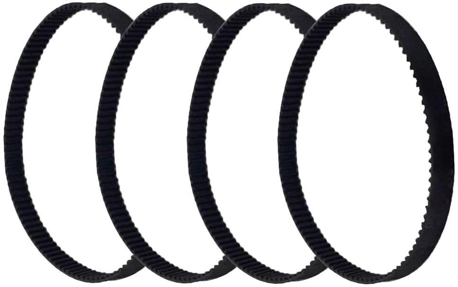 Tandriemen met gesloten lus, rubber, 2GT, 6 mm, 3D-printeronderdelen, 976 mm, synchrone riemen, set van 4 stuks