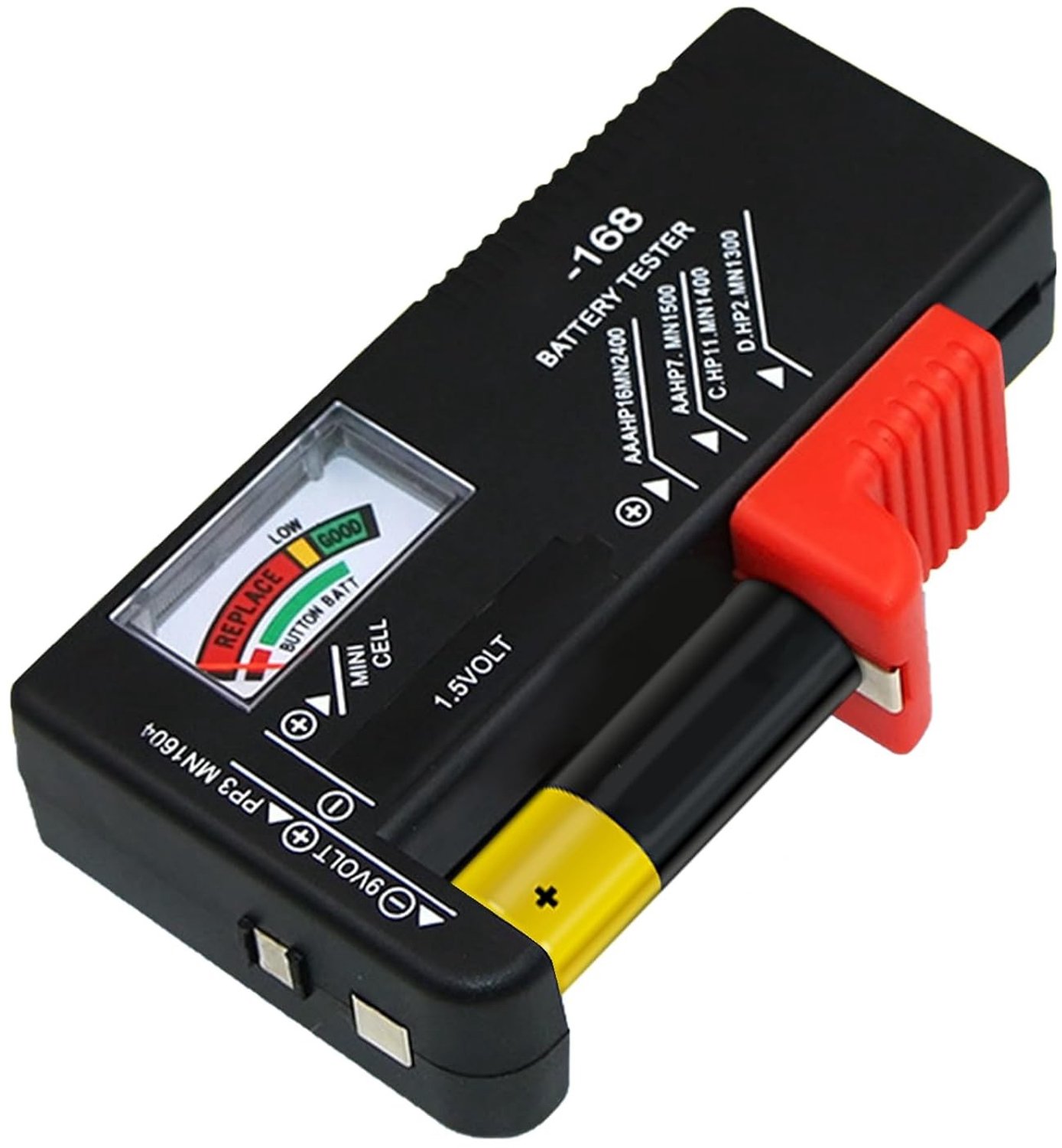 Batterijtester - Geen Kleur - Compact - Eenvoudige Batterijtester zonder Voeding - Voor Thuis en Kantoor