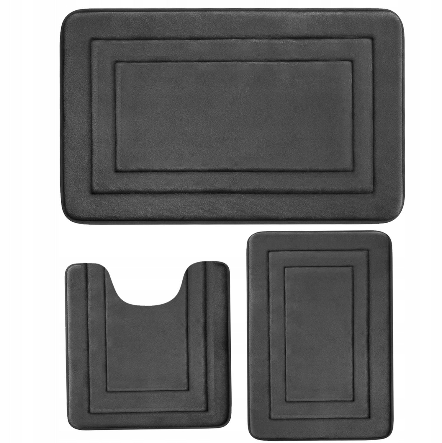 3-delige Antislip Badkamermat Set - Zacht & Absorberend
