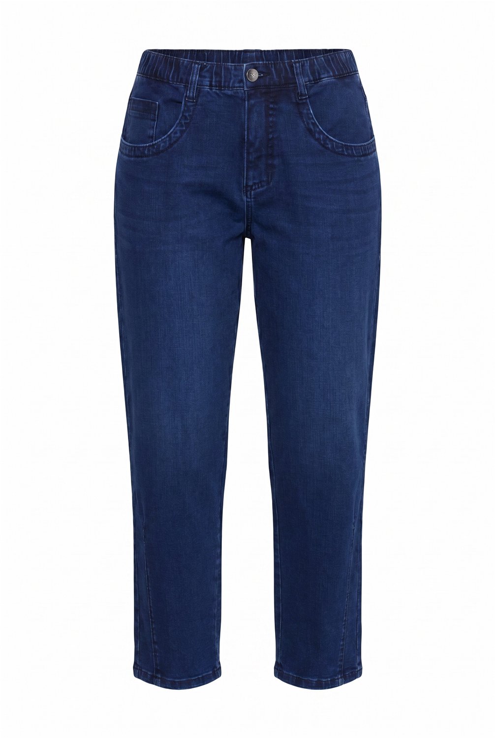 Laurasøn - Dames - Mom denim coupenaden - Donkerblauw denim - Maat 52