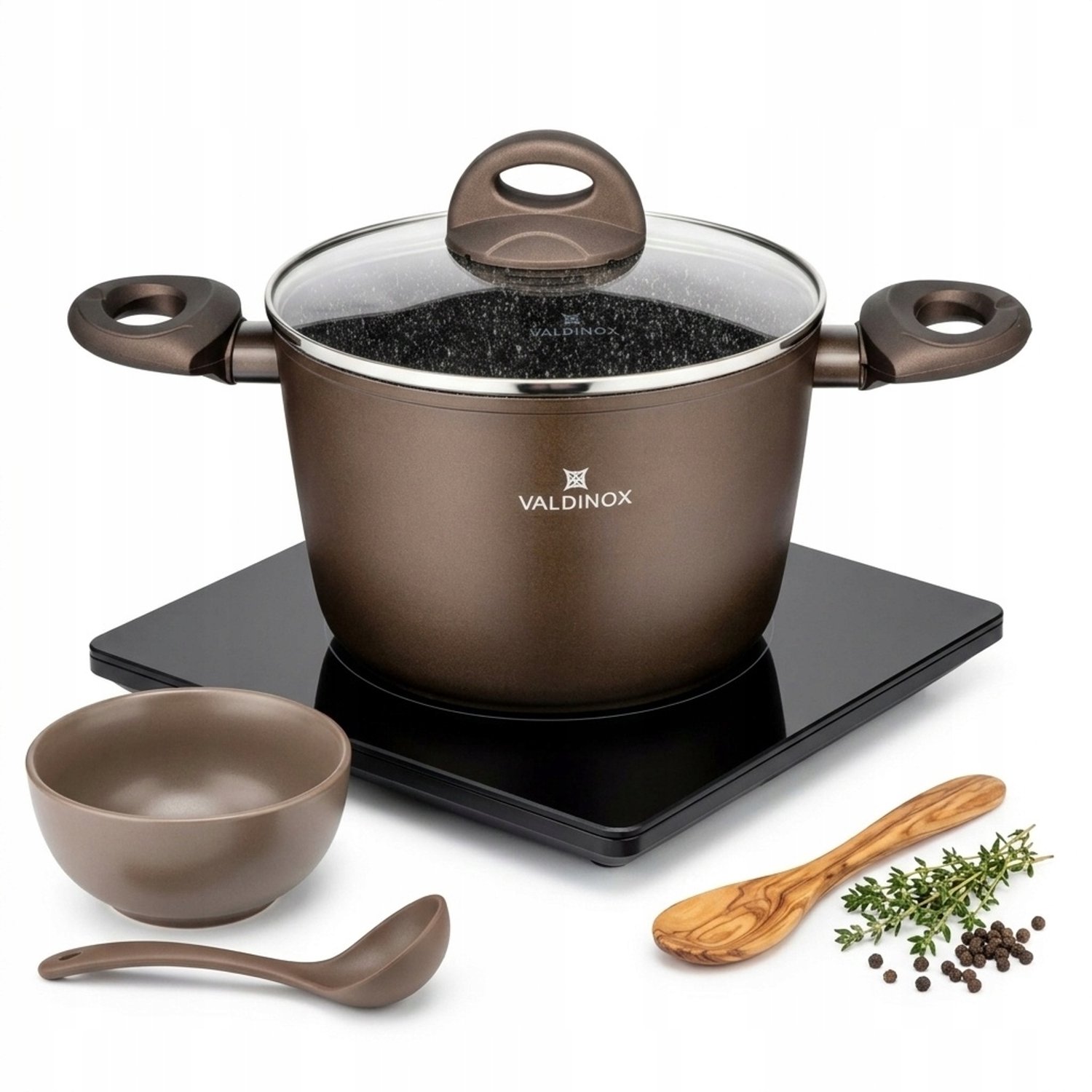 Valdinox Aurum Diepe Pan 6L - 24cm - Inductie - Anti-aanbak