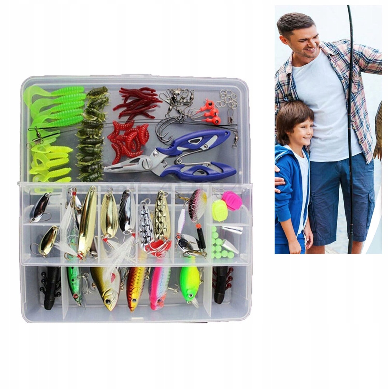 Vis aas set 101 stuks - wobblers, twisters & accessoires