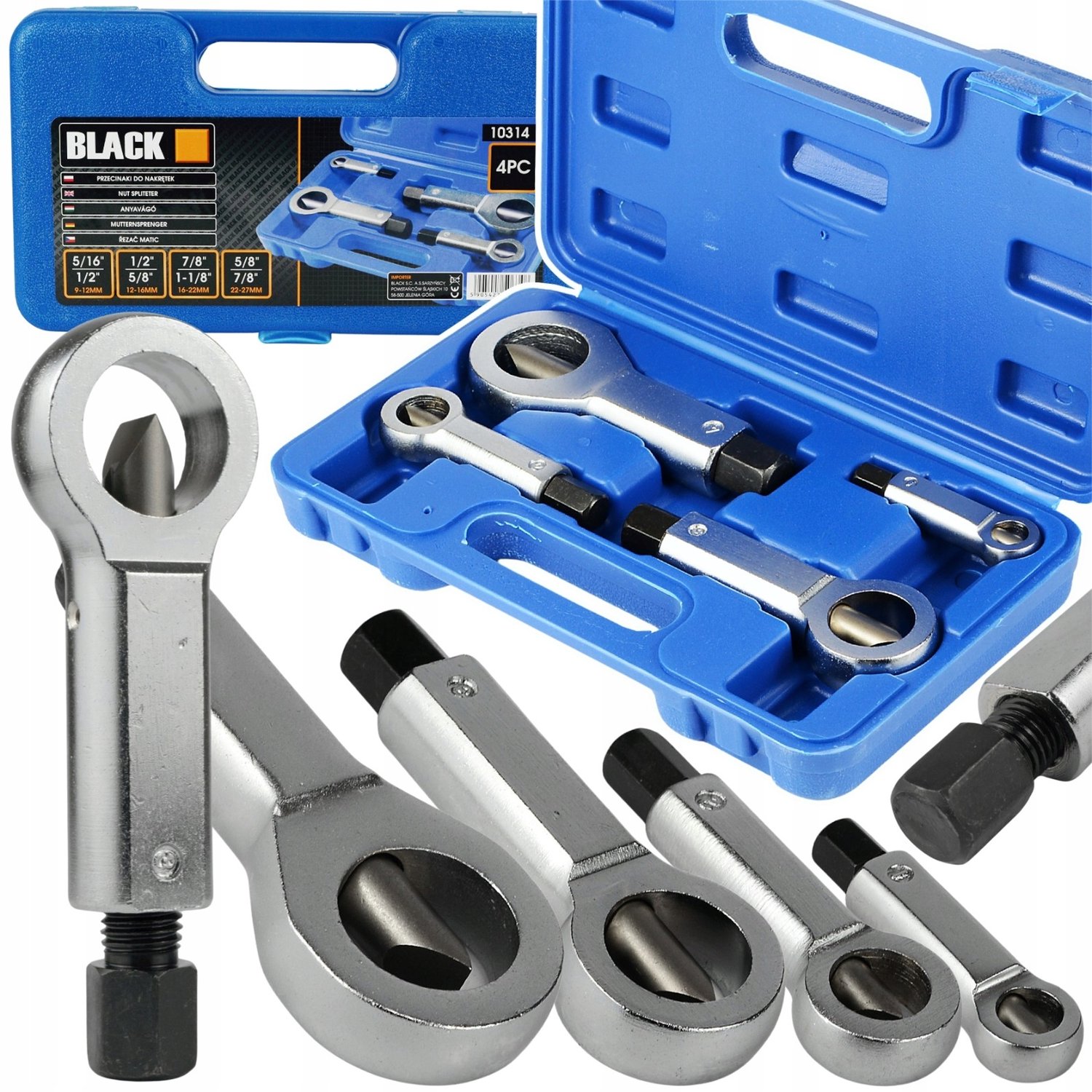 4-delige Moerensnijder Set met Koffer (9-27mm)