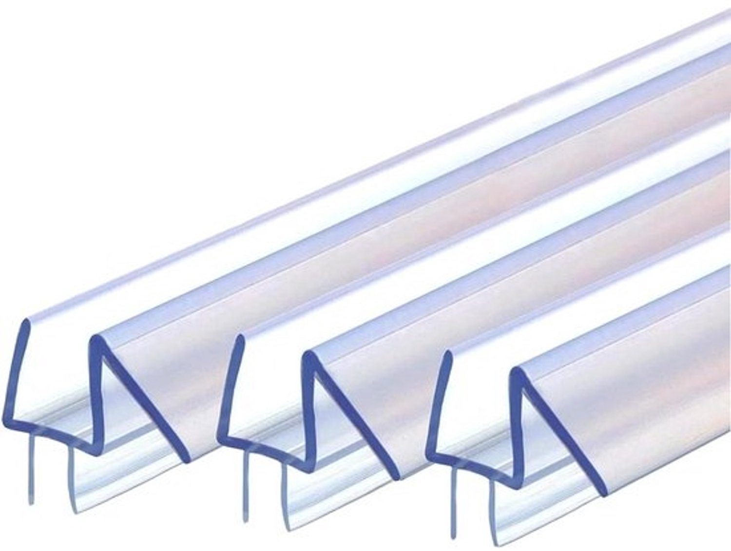 Afdichting voor douchedeur - Waterkerende strip - Waterdicht voor de badkamer - Zelfklevend en flexibel - 3 stuks van 50 cm - Transparant