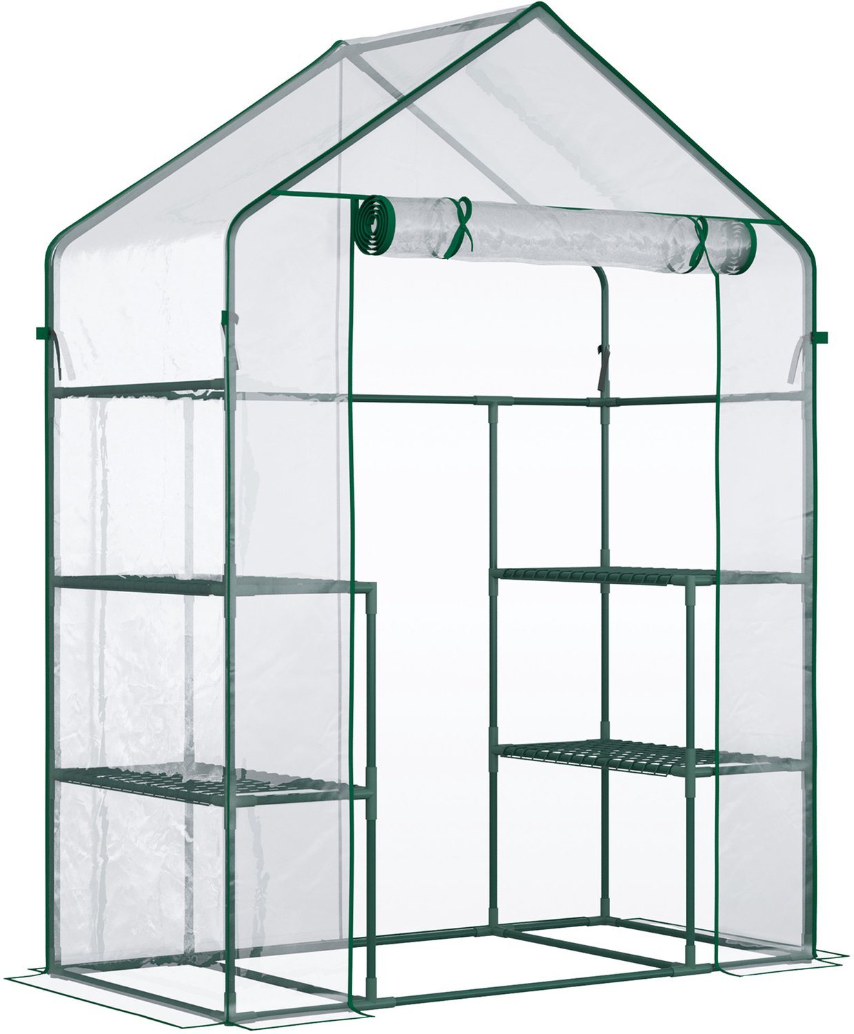 Sunona Begehbare Foliekas met 6 rekken - 142 x 73 x 195 cm - Transparant