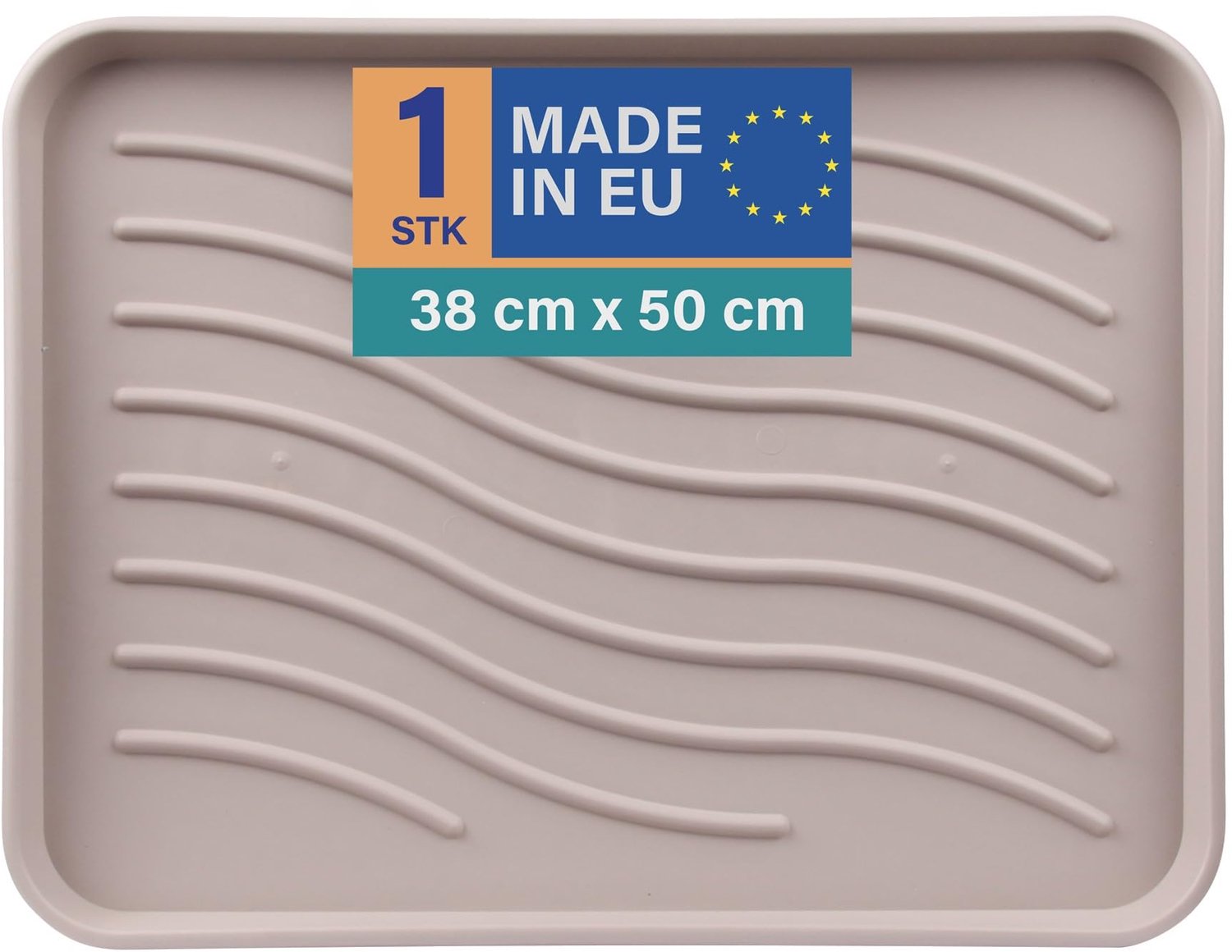 Famanu - Schoenafdruipbak - Houdt je vloer schoon - Duurzaam kunststof - Beige 1 stuk