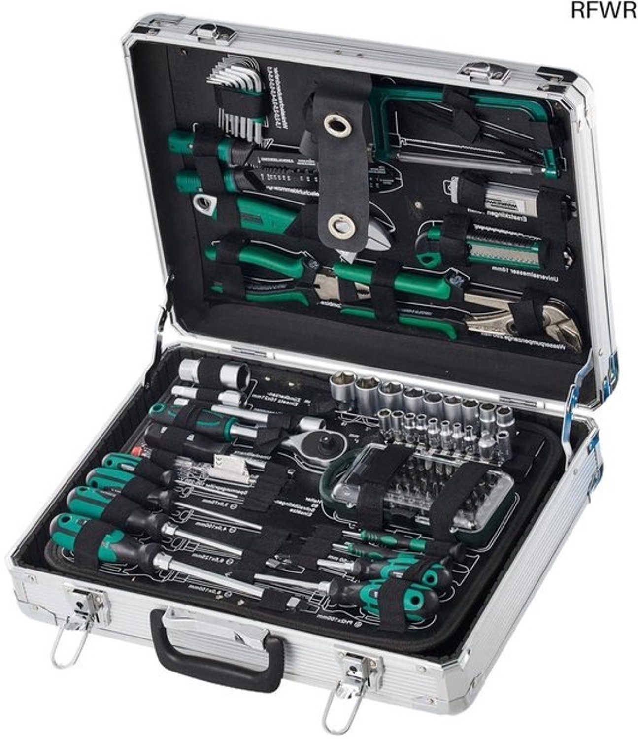 Gereedschapset - Handgereedschap - Voor klusjes thuis - Aluminium koffer - 124-delig - Zilver