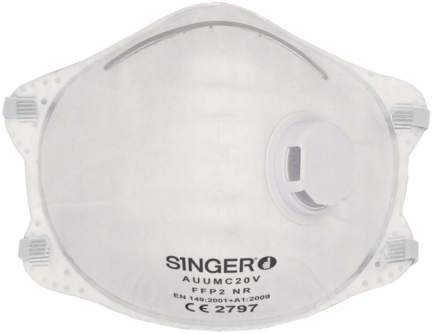 Singer P2 Stofmasker met Ventiel FFP2 NR AUUMC20V