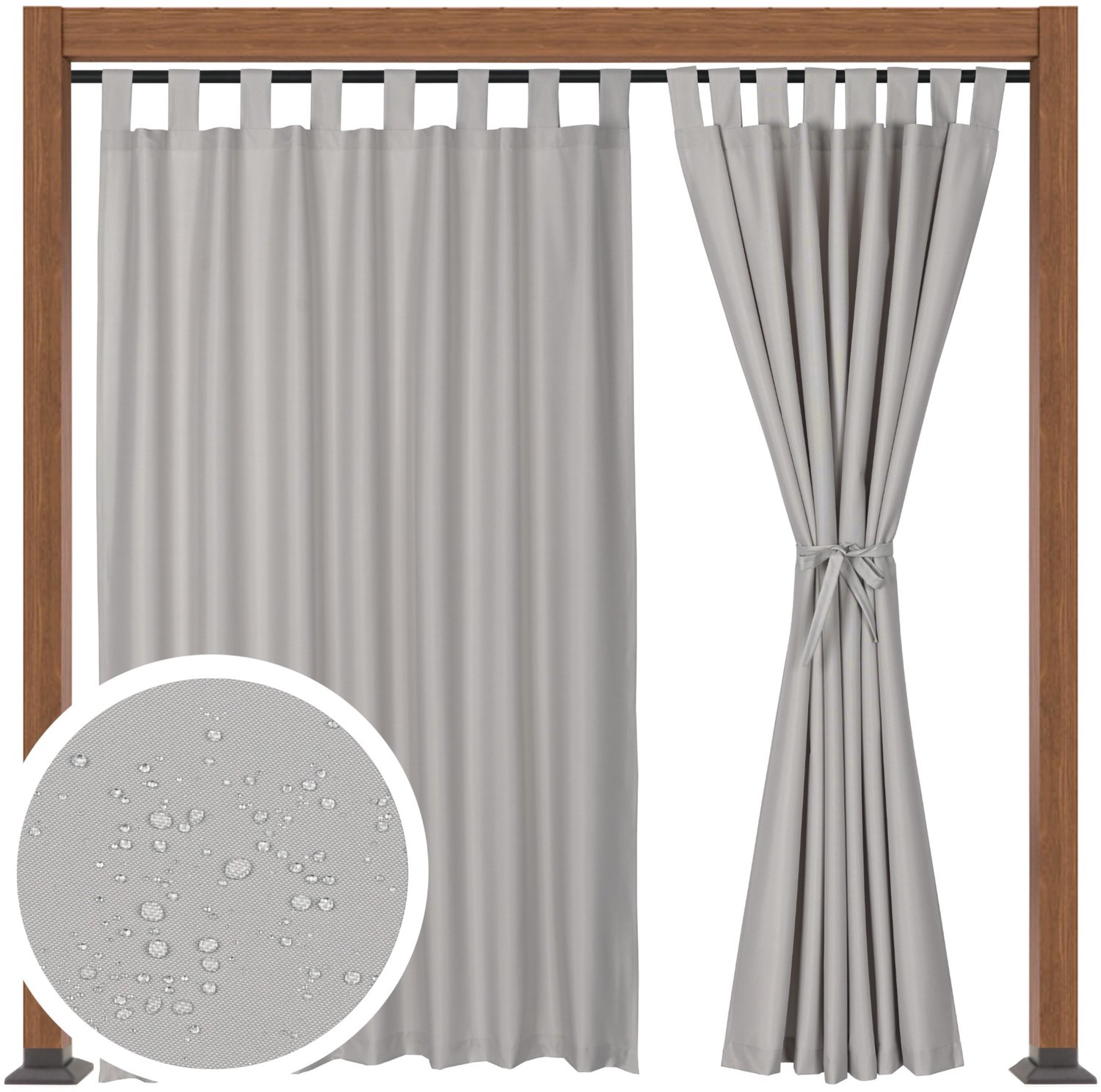 Waterdicht Tuindoek 155x190cm Lichtgrijs voor Terras & Balkon