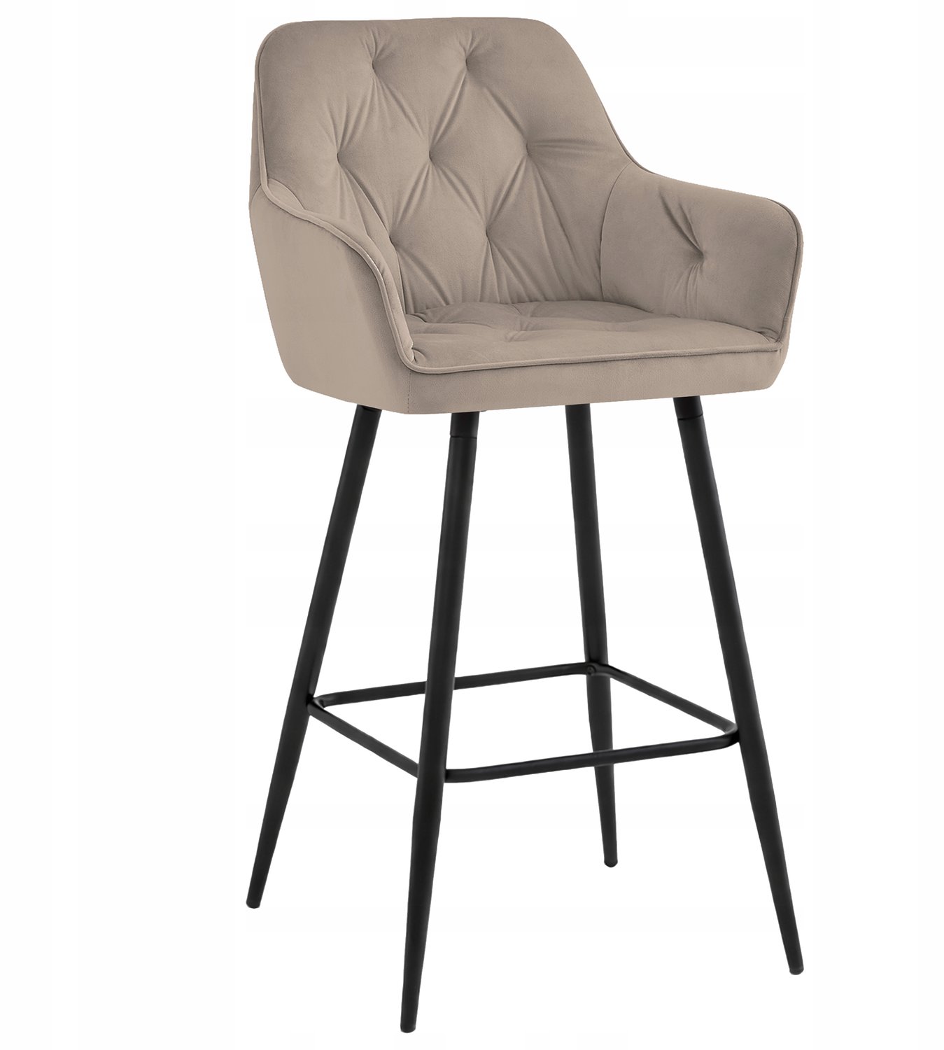 Hoker Julia III Taupe Velvet - Barstoel met Rugleuning