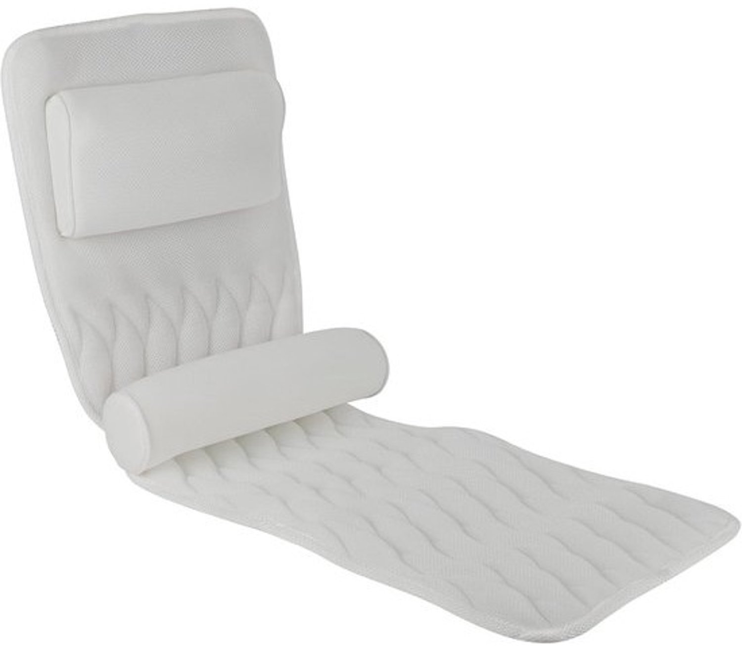 Luxe volledig lichaamsbadkussen met hoofdsteun en antislip
