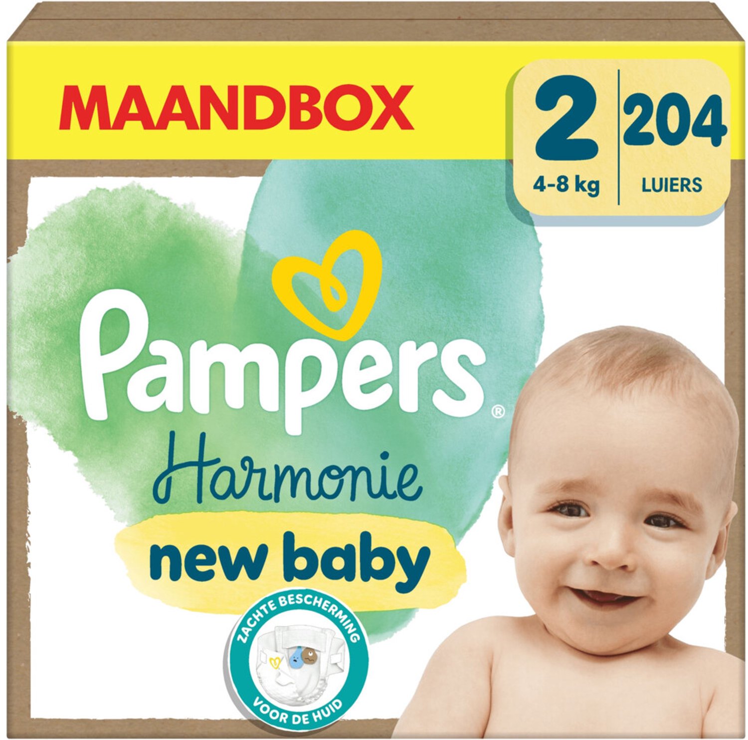 Pampers Harmonie luiers maat 2 | 204 stuks