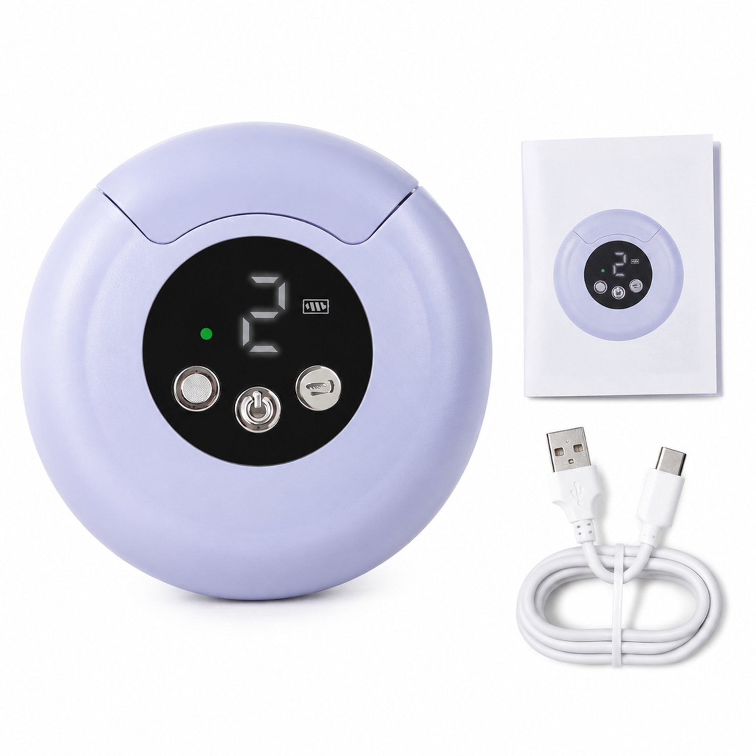 Elektrische nagelknipper - knippen en vijlen - 3 snelheden met lcd-display - USB-C-oplaadbaar - inclusief handleiding en oplaadkabel