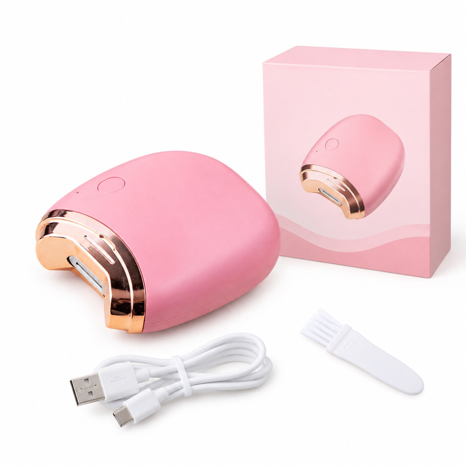 Elektrische nagelknipper - 2 snelheden - USB-oplaadbaar - voor thuisgebruik - roze in kleurendoos