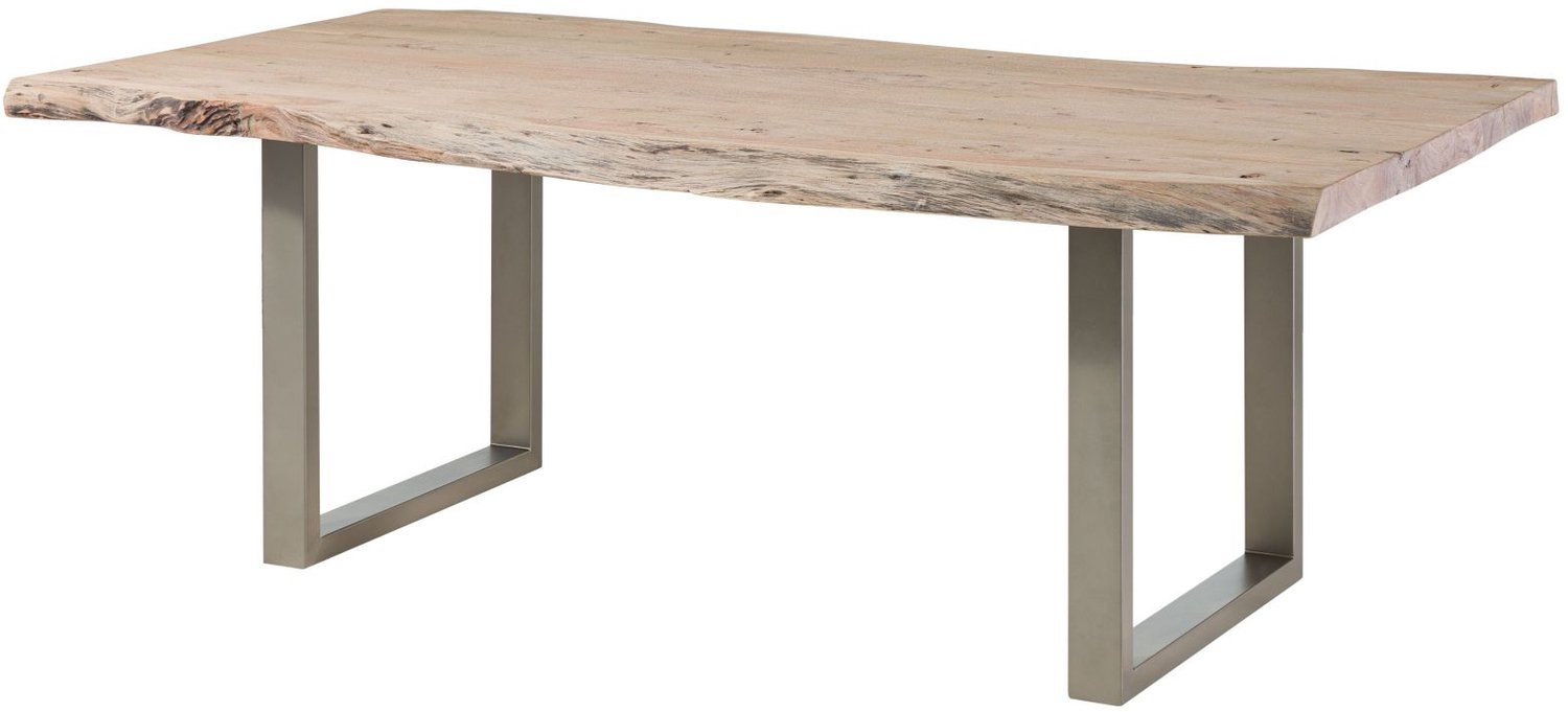 MASSIVMOEBEL24 .DE eettafel beige massief hout gedemonteerd FREEFORM #127