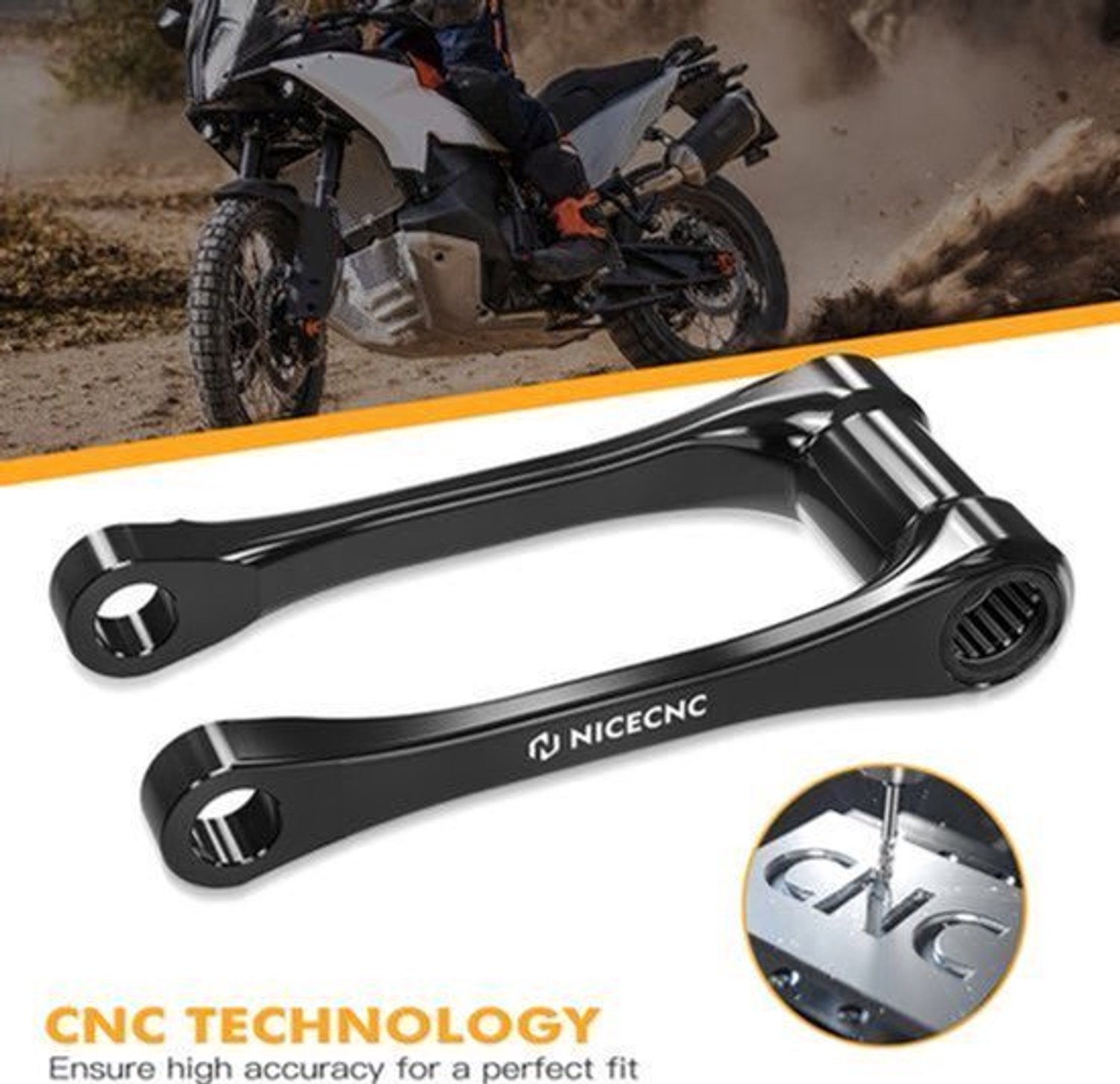 Verlagingslink Motorfiets - 1'' Verlagen Achterdemper - 6061-T6 Aluminium - CNC Gefreesd - Voor KTM Husqvarna GasGas