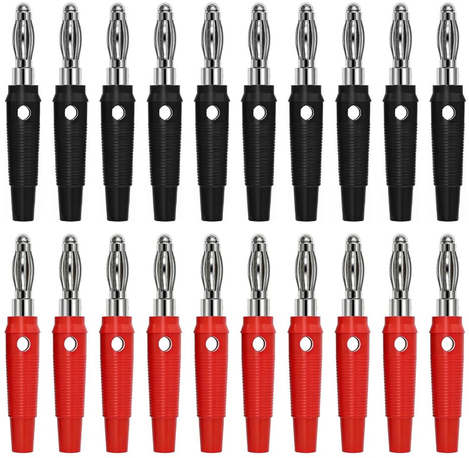 Set van 20 Banaanstekkers 4 mm voor Audioprojecten