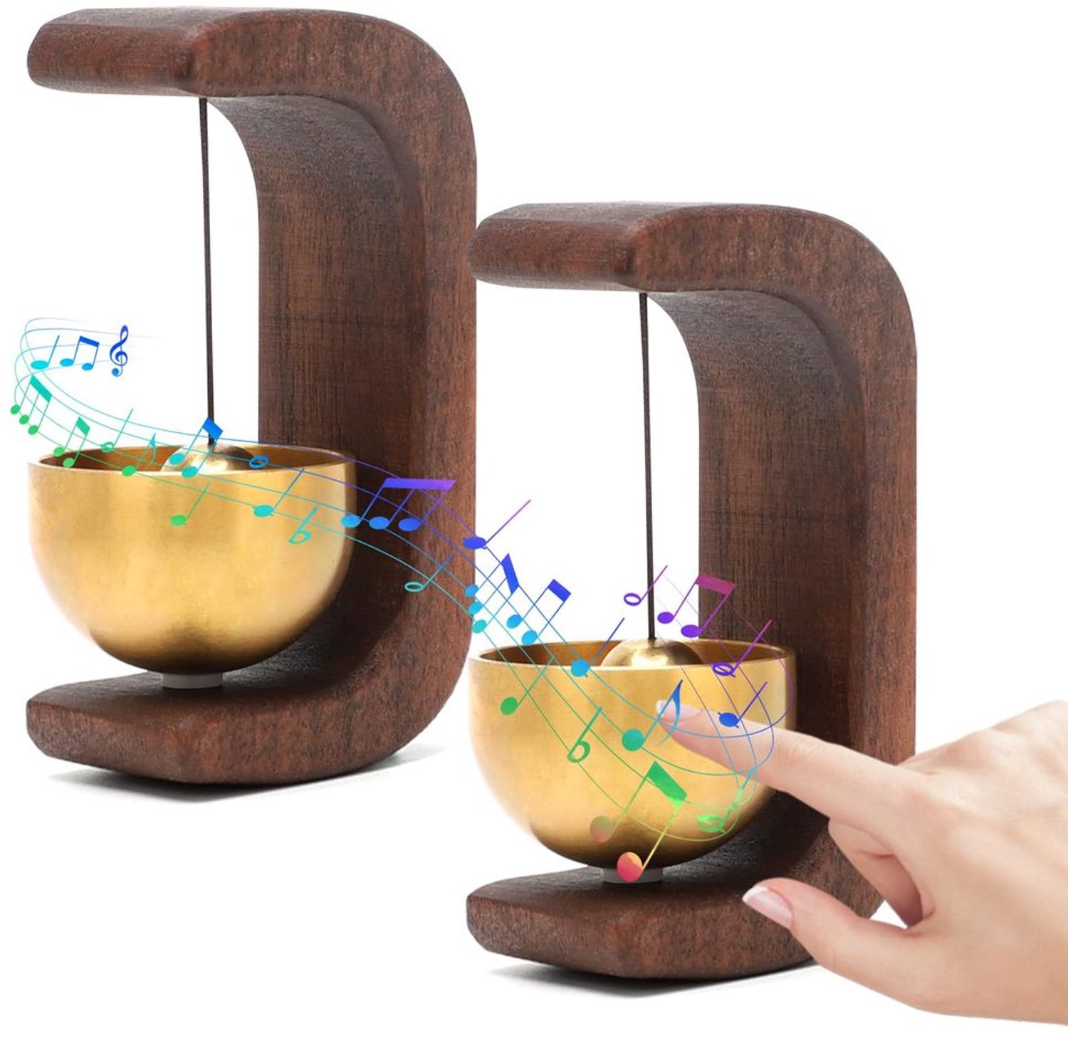 Magnetische Deurbeller met Houtafwerking