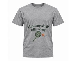 Retro Padelmodus T-shirt – Vintage Botanisch Shirt voor Padelspelers, Cadeau voor Sporters