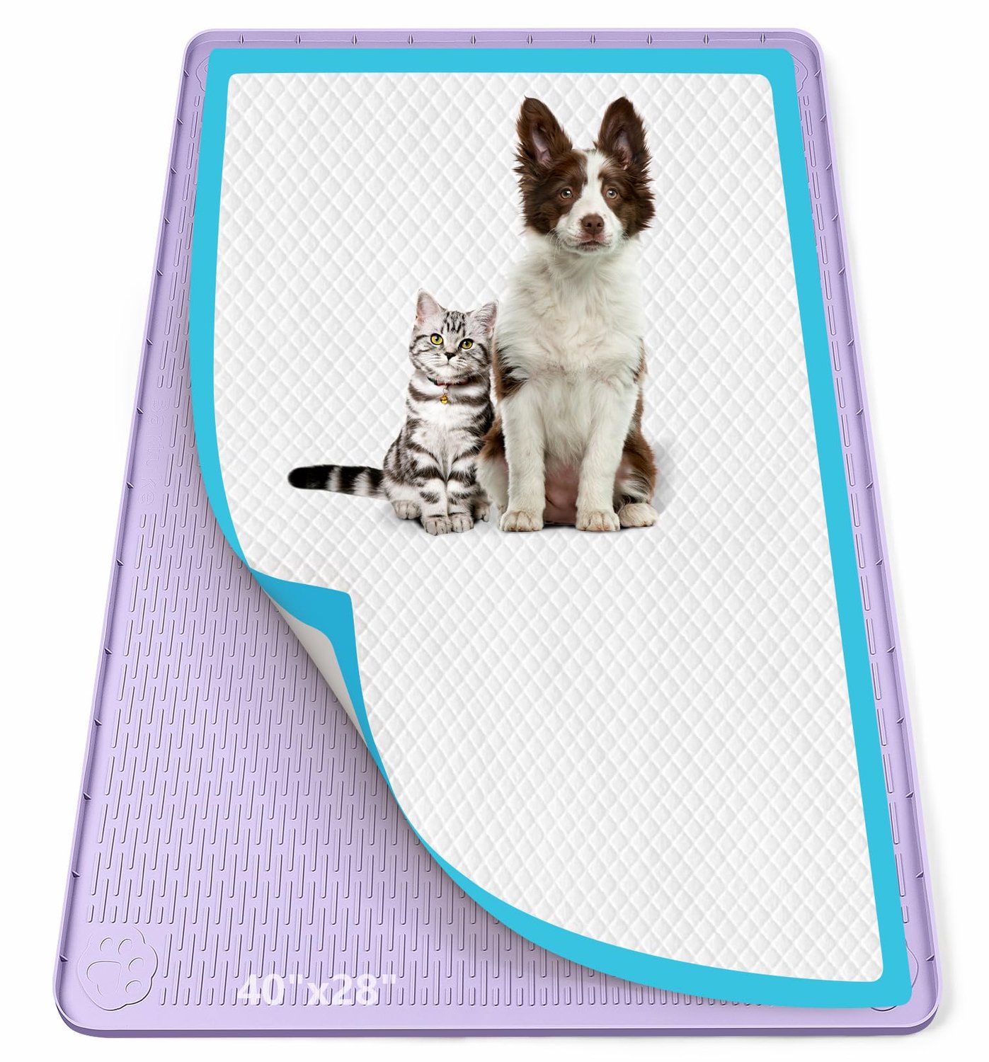 Silicone Urine Catcher Mat voor Honden en Katten - Lekvrij - 101 x 71 cm - Paars