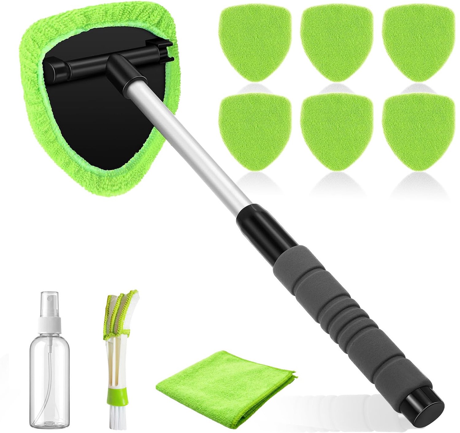 Car Window Cleaner met 6 Microvezel Pads