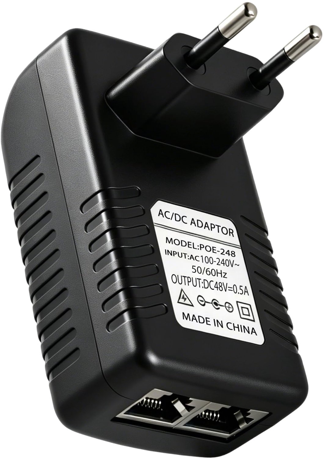 PoE Injector 48V met EU Plug en LED Indicator